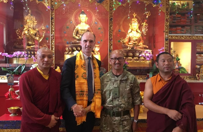 Delighted to visit Aldershot's Buddhist temple with Major Khim