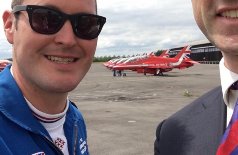 Pleased to see the Red Arrows parked up in Farnborough