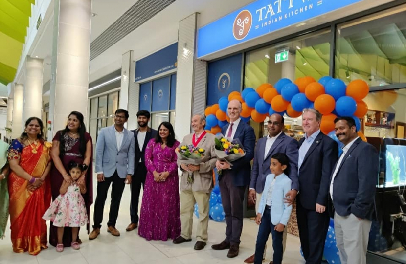 Pictured, the opening of Tattva Indian Kitchen in The Meads, Farnborough