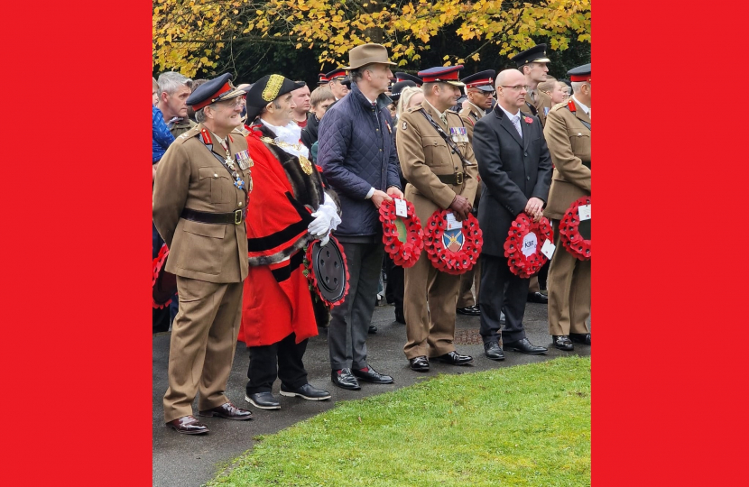 Leo at Remembrance Sunday 2023 services