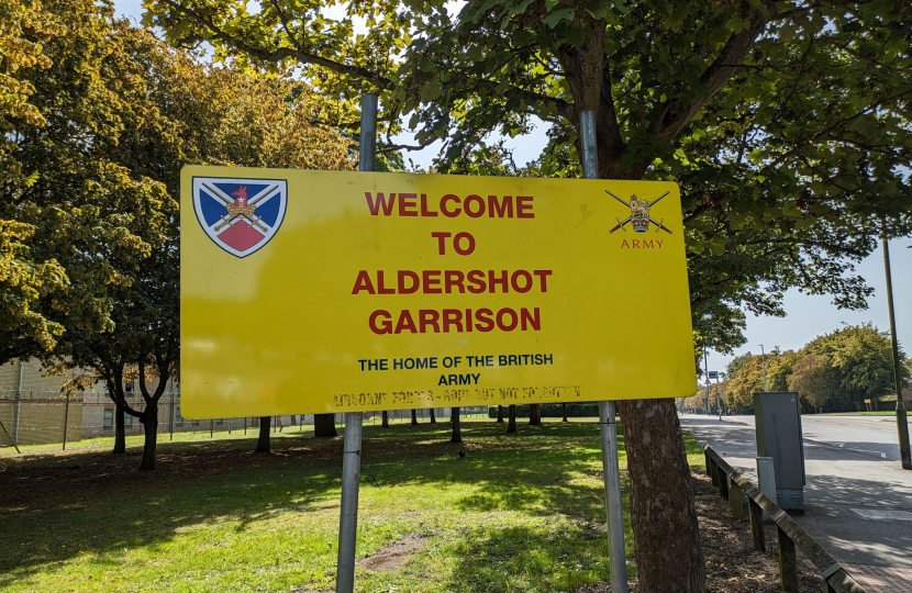Aldershot Garrison sign