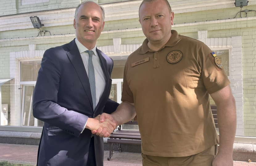Leo with Deputy Defence Minister Shevchenko