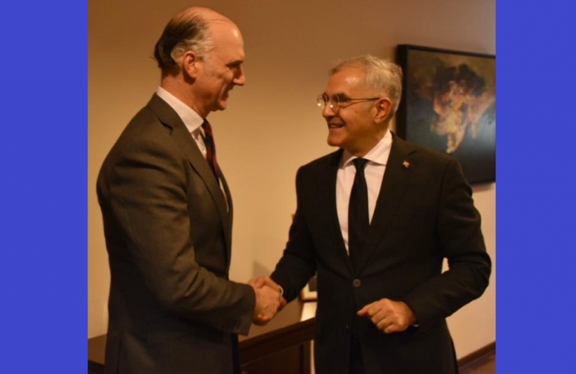 Leo with Deputy Foreign Minister Burak Akçapar in Ankara