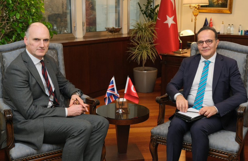 Leo with Deputy Foreign Minister Mehmet Kemal Bozay in Ankara