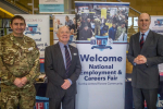 Pictured, Leo with Garrison Commander Lt. Col. Nick Burley at the BFRS Employment & Careers Fair