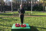 Leo in the Constituency Garden of Remembrance