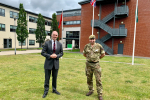 Leo Docherty MP with outgoing Garrison Commander Lt Col Nick Burley