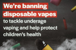 Government graphic on ban on disposable vapes.