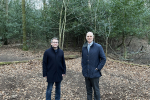 Leo with the Leader of Rushmoor Borough Council, Cllr Gareth Lyon, at the Rowhill Nature Reserve