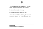PM statement on Infected Blood Scandal