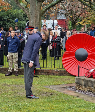 Leo at Remembrance Sunday 2023 services