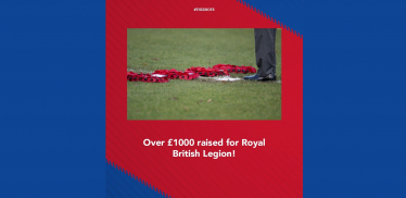 Aldershot Town Football Club press release stating how over £1000 has been raised for the Royal British Legion