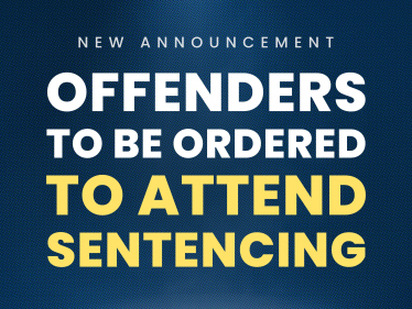 Offenders to be ordered to attend their sentencings