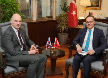 Leo with Deputy Foreign Minister Mehmet Kemal Bozay in Ankara